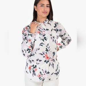 Equipment White Silk Floral Blouse size XS in EUC